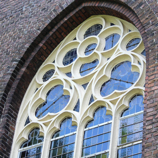 Detailfoto der Kirche Herz Jesu Oberlohberg Dinslaken